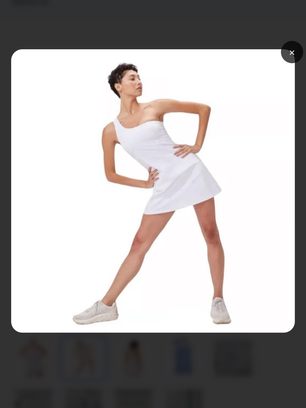 Outdoor Voices White One-Shoulder A-Line Dress
